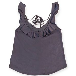 Gentle Fawn Gray V Neck Tie Back Tank XS